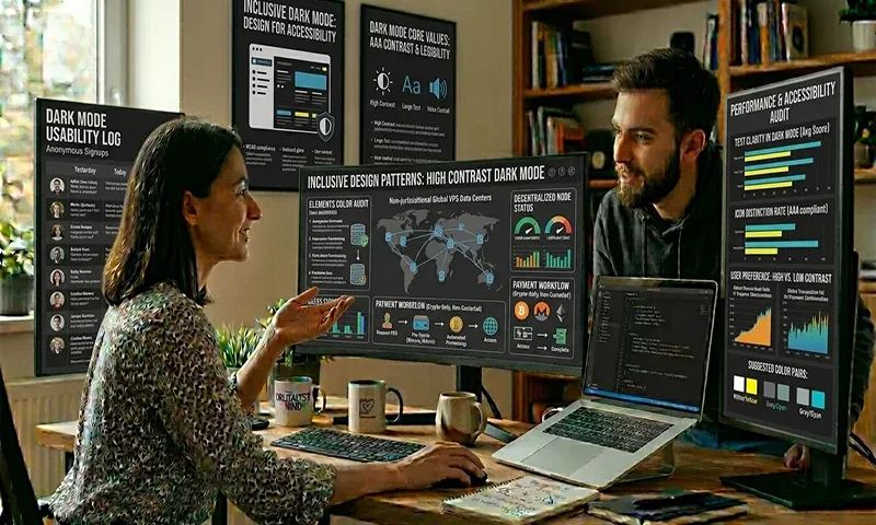 Inclusive Design Patterns for High Contrast Dark Mode