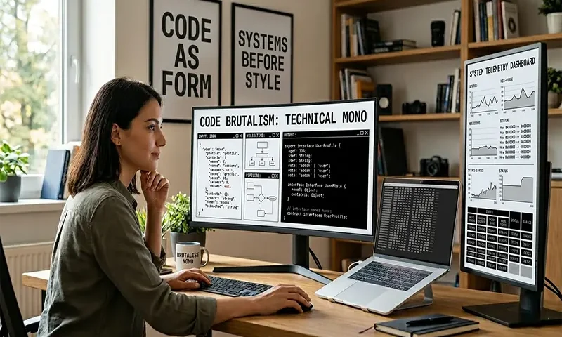 Technical Mono and Code Brutalism Web Design Aesthetic
